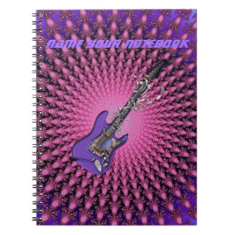 Espiral Rosa bonito caderno personalizado da música da