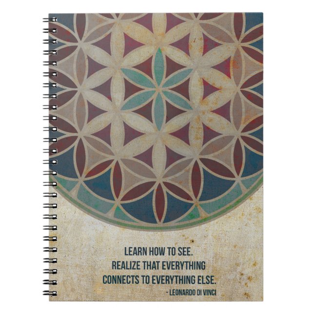 Espiral semente do caderno sagrado da geometria da vida (Frente)