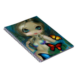 Espiral "Sereia com o caderno das borboletas"