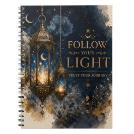 Espiral Siga Sua Luz Caderno Inspirador