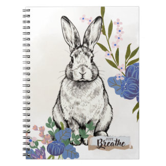 Espiral "Só Respire" Caderno Vintage Coelho Coelho