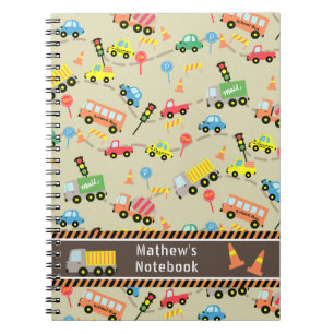 Espiral Transportation Brown. Caderno