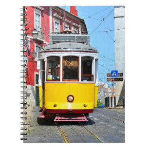 Espiral Trem Portugal do amarelo do caderno