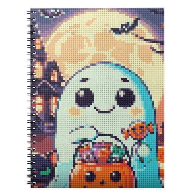Espiral Trick or Treat  caderno fantasma  (Frente)