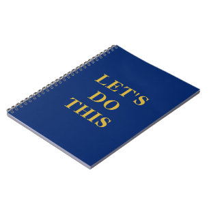Espiral Vamos Fazer Isso - Caderno Clássico Azul-Marinho