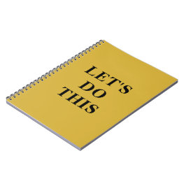 Espiral Vamos Fazer Isso - Caderno Clássico Dourado Metáli
