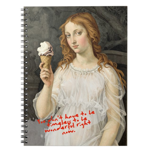 Espiral Vênus + Sorvete Sandro Botticelli Caderno (Frente)