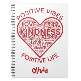 Espiral Vibrações Positivas Vida Positiva Caderno Personal