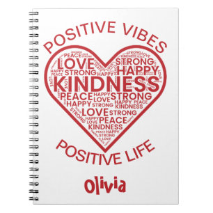 Espiral Vibrações Positivas Vida Positiva Caderno Personal