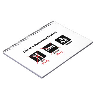 Espiral Vida de um caderno do estudante do veterinário