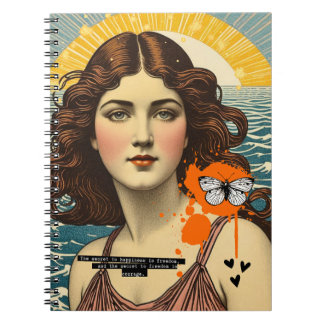 Espiral Vintage Mulheres O Segredo da Felicidade | Caderno