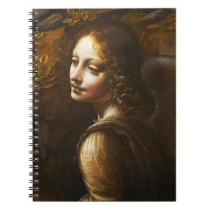 Espiral Virgin de da Vinci do caderno do anjo das rochas