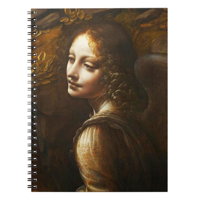 Espiral Virgin de da Vinci do caderno do anjo das rochas (Frente)