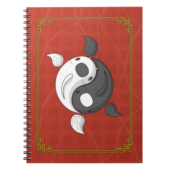 Espiral Yin e Yang o Caderno dos Koi (Frente)
