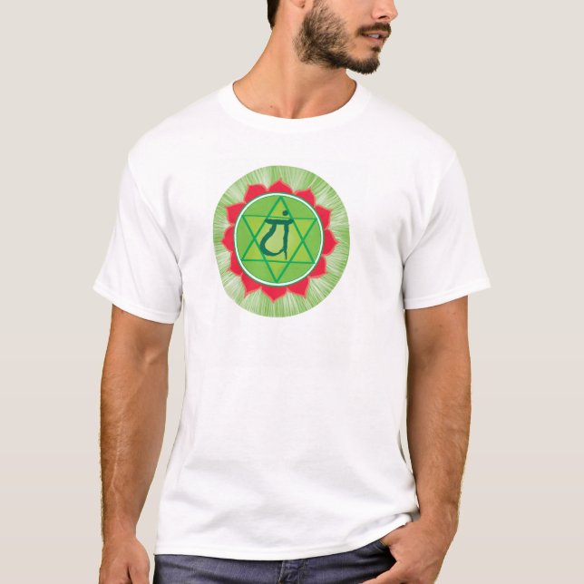 Espírito Anahata Chakra Camisa Básica Masculina, B (Frente)