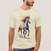 Espírito Ardente - Camiseta de Cavalos Majestosos