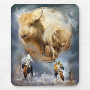 Espírito da arte branca Mousepad do búfalo