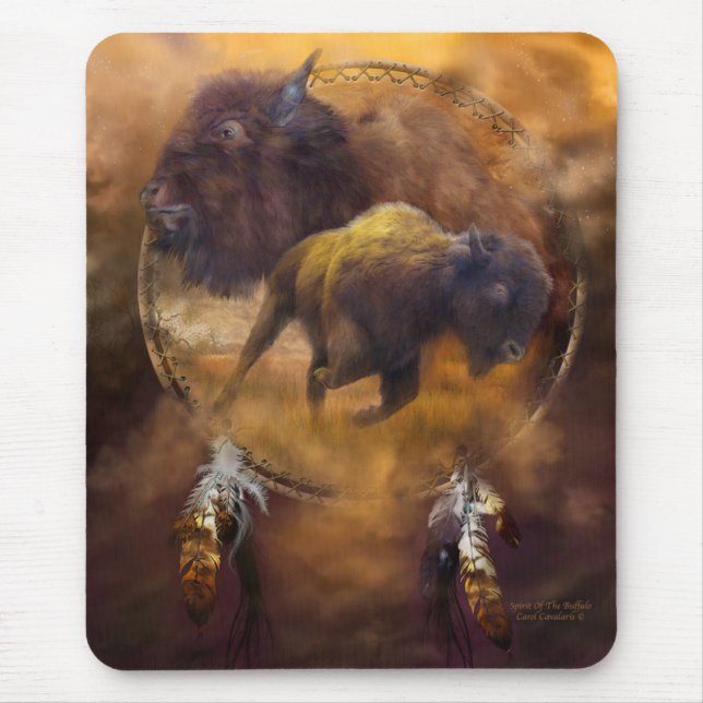 Espírito da arte Mousepad do búfalo de Brown (Frente)