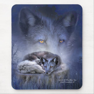 Espírito da arte Mousepad do Fox azul