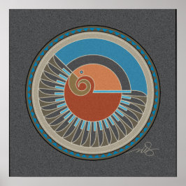 Espírito Da Poster De Fundo Da cinza De Águia