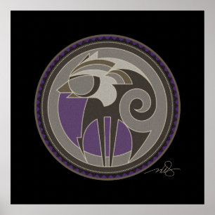Espírito De Fundo Negro De Poster Wolf