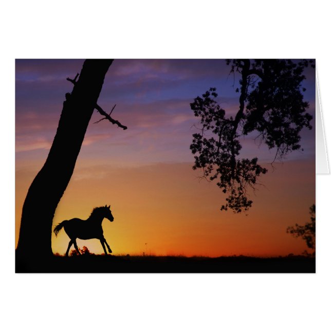 Espírito do Cartão de condolências do Cavalo (Frente Horizontal)