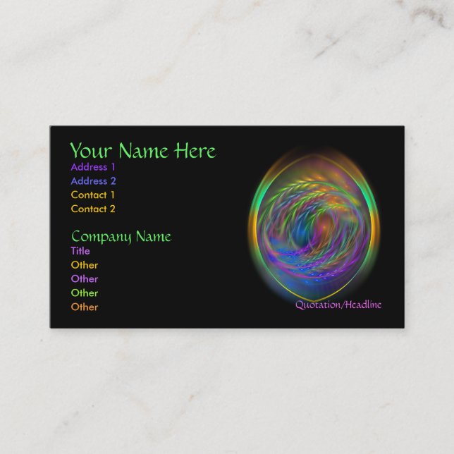 Espírito do cartão de visita do ar (Frente)