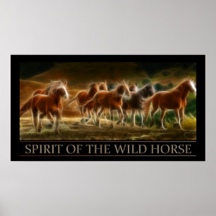 Espírito do poster do cavalo selvagem