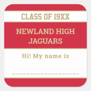 Espírito Escolar! Nome de etiqueta de Reunião de C