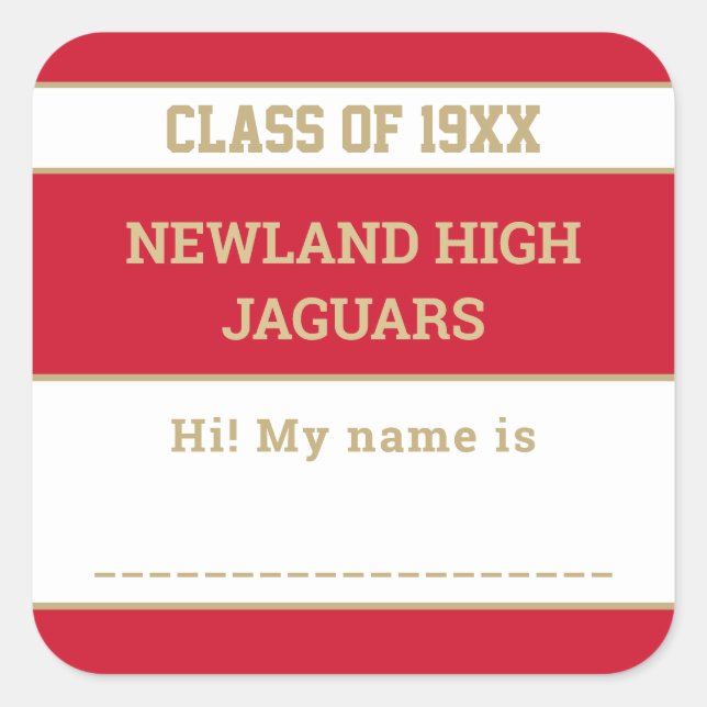 Espírito Escolar! Nome de etiqueta de Reunião de C (Frente)