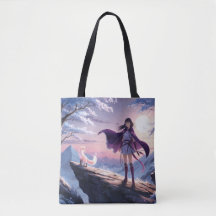 Espírito Fox Twilight | Anime Fantasy Tote Bag