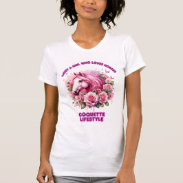 "Espírito Rosa selvagem" Camisa de Coquette Mulher