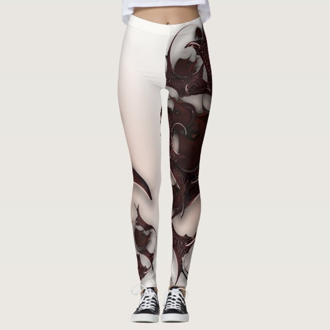 "Espírito Rosa vermelha", Leggings femininas (Frente)