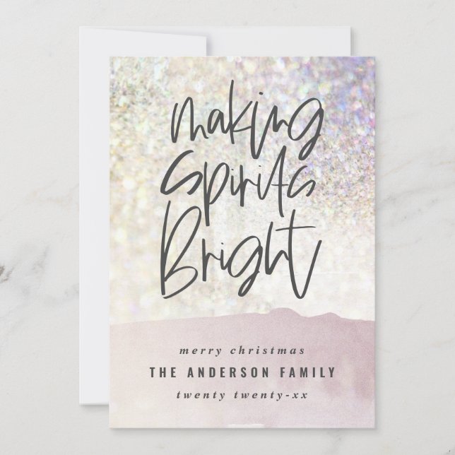 Espíritos de fazer com classe brilhante Natal bril (Frente)