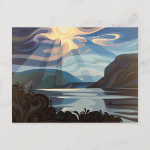 Espíritos Swirl Lago Shuswap Cartão Postal Canadá 