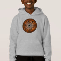 Espiritual Laranja Negro Mandala Geométrico Orient