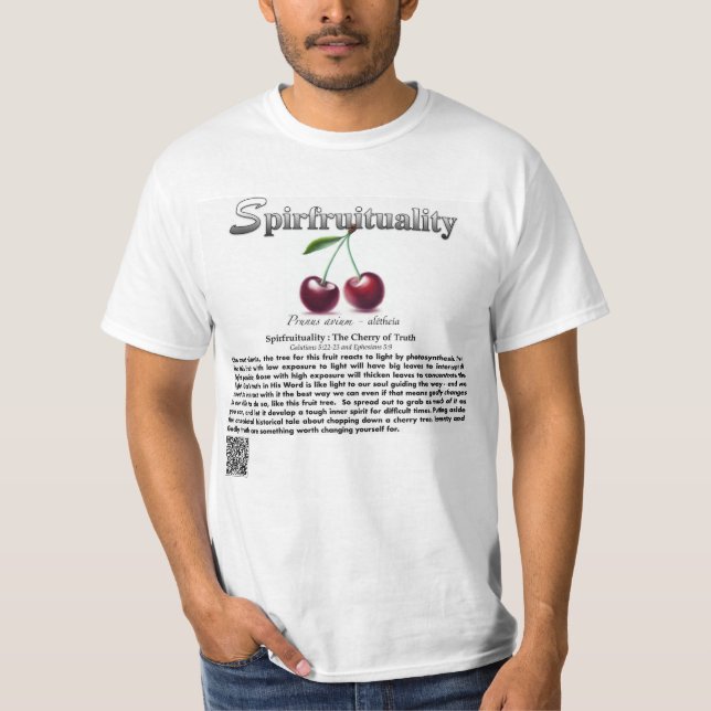 Espiritualidade: A Camiseta da Cereja da Verdade (Frente)