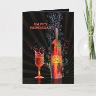 Espirrando cartão de aniversário do vinho o 83rd