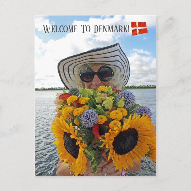 Esplêndido Cartão Postal de Boas-Vindas à Dinamarc (Frente)