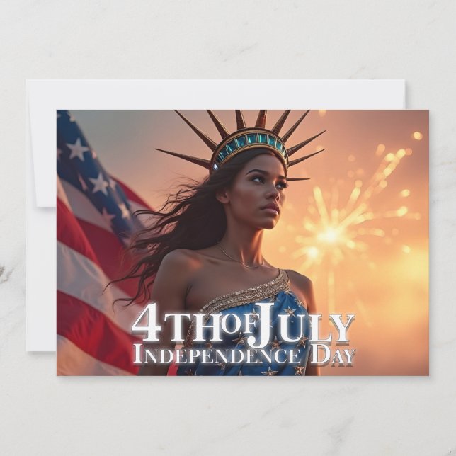 Esplêndido Design de 4 de julho - Fireworks & Free (Frente)