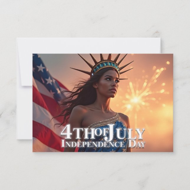 Esplêndido Design de 4 de julho - Fireworks & Free (Frente)