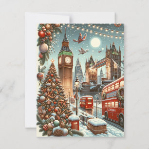 Esplendor Festivo de Londres - Cartão de Natal Vib