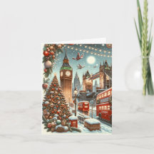 Esplendor Festivo de Londres - Cartão de Natal Vib