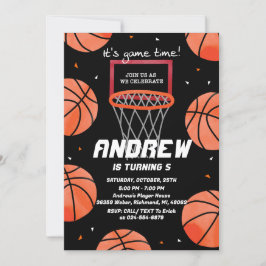Esporte de Convite de Aniversário para Basquete Pe
