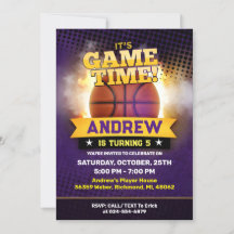 Esporte de Convite de Aniversário para Basquete Pe