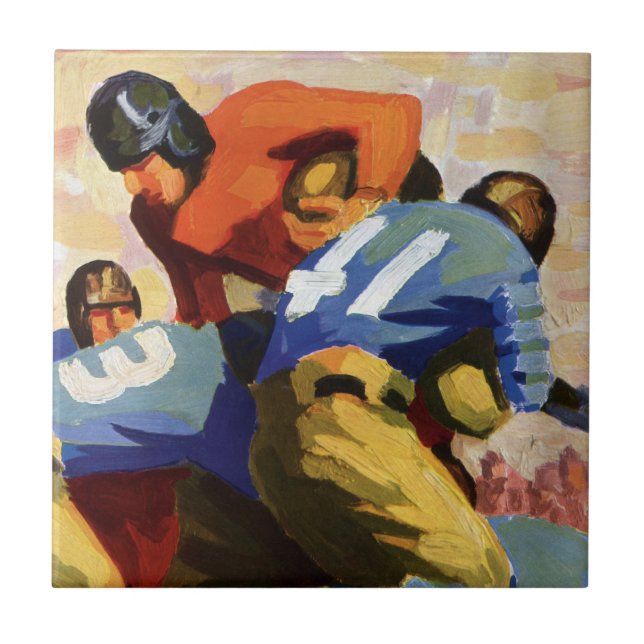 Esportes Antigos, Jogadores de Futebol em um Jogo (Frente)