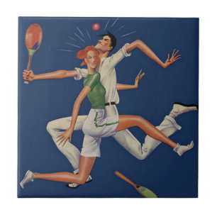 Esportes Antigos, Tenistas Colidem com Raquetes