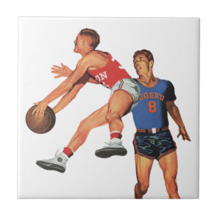 Esportes de Vintage, Jogadores de Basquete em um J