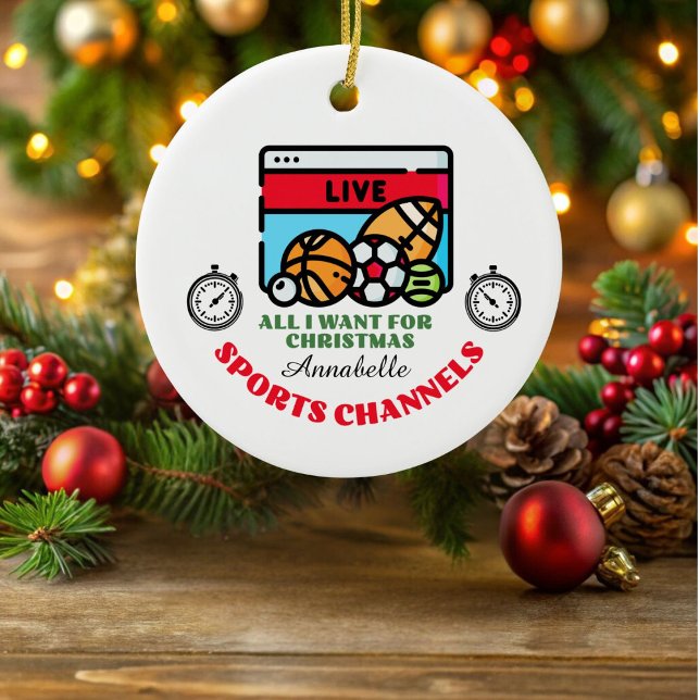 Esportes em Enfeites de natal colorido na TV (Criador carregado)