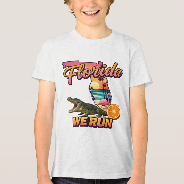 Esportes Florida We Run Sunset Alligator Flamingo (Frente)